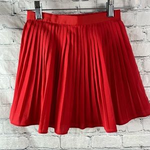 Janie and Jack Red Chiffon Pleated Skirt